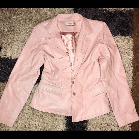 Vintage pink leather jacket - Picture 5 of 7